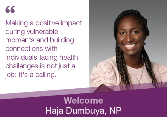 Haja Dumbuya, NP, describes her philosophy of patient care.