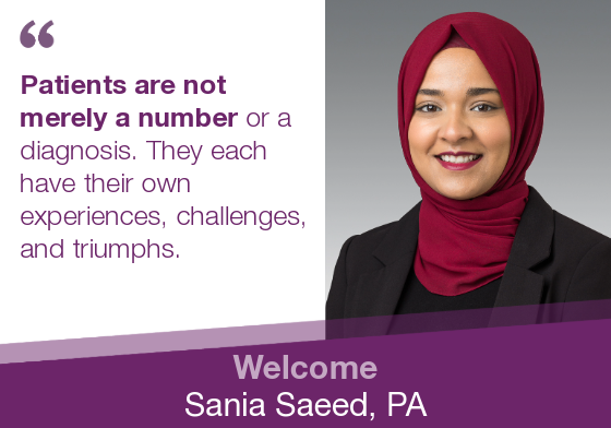Sania Saeed, PA