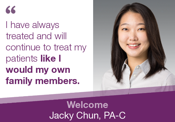 Jacky Chun, PA-C's approach to patient care.